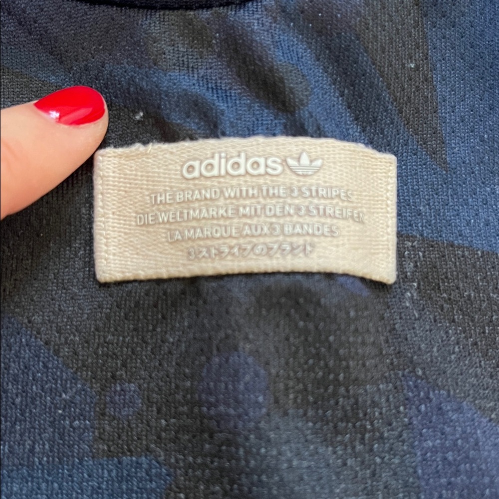 ADIDAS ORIGINALS Navy & Black Striped Training Tank - Picture 5 of 7